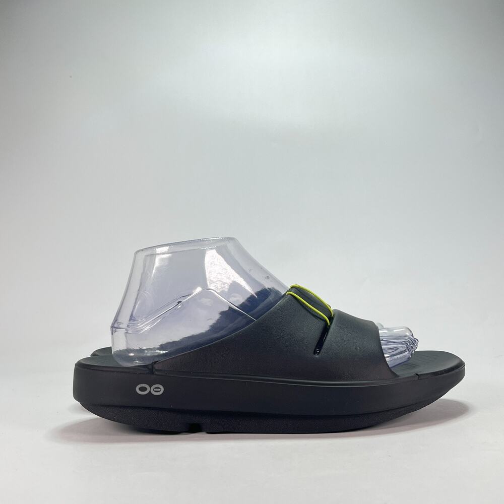 OOFOS OOahh Black Slip On Comfort Recovery Slide Sandals 1100 Women's Size 9